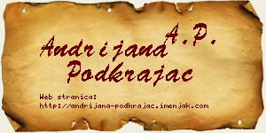 Andrijana Podkrajac vizit kartica